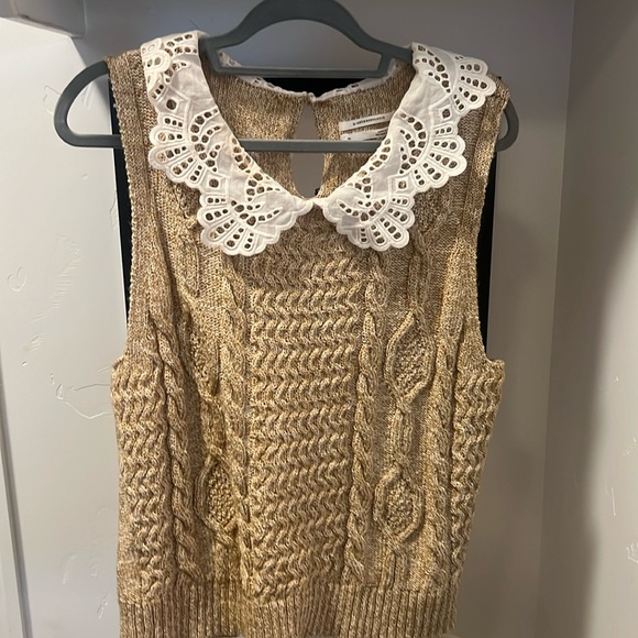 Anthropologie Sweaters Anthropologie Sweater With Lace Collar